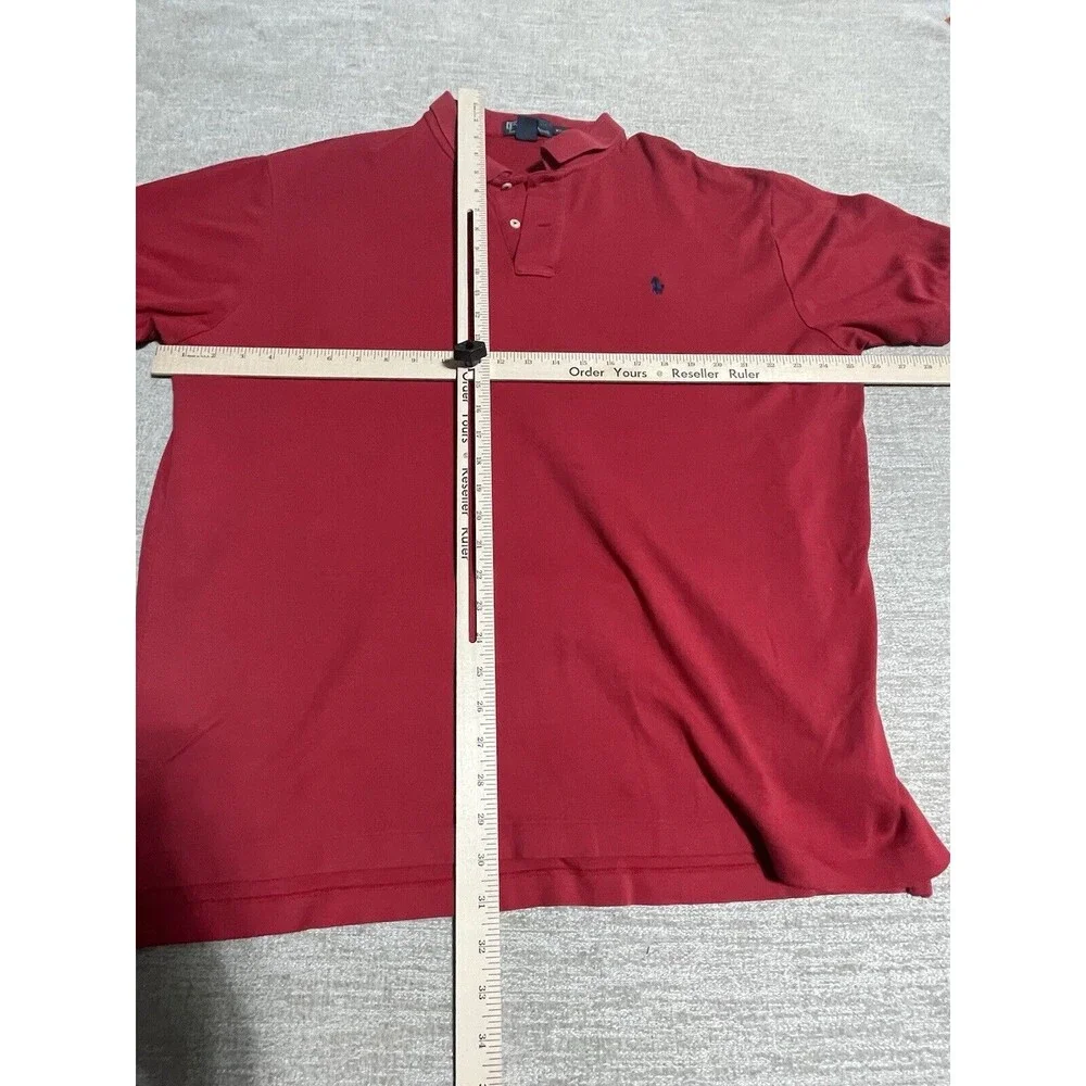 Polo By Ralph Lauren Polo Shirt Men’s Xtra Large Red Solid Collard Cotton